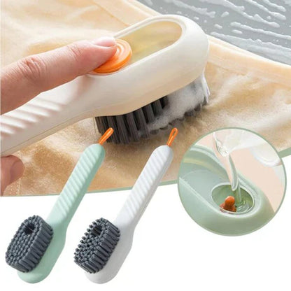 household scrub brush with dispenser

