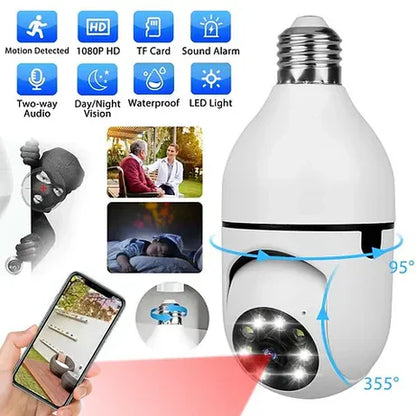 Wireless Security 360° Bulb Camera - Smart WiFi CCTV Camera