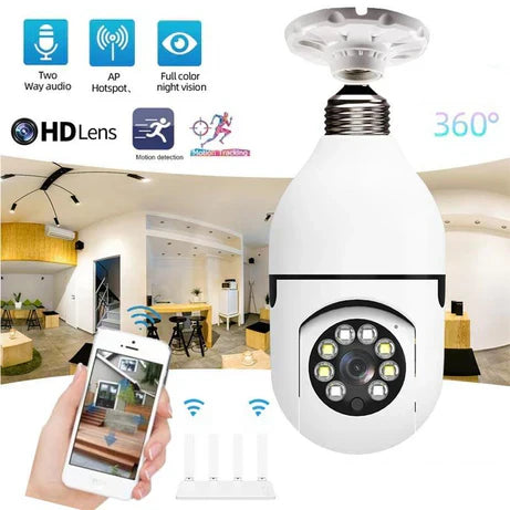Wireless Security 360° Bulb Camera - Smart WiFi CCTV Camera