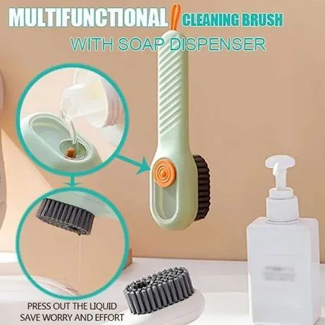multifunctional cleaning brush with soap


