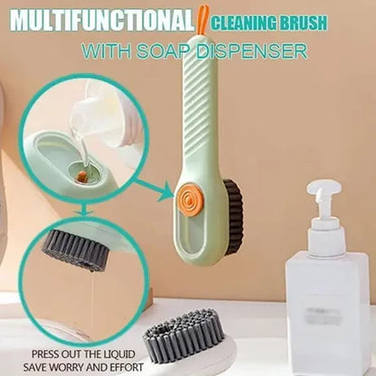 multifunctional cleaning brush with soap

