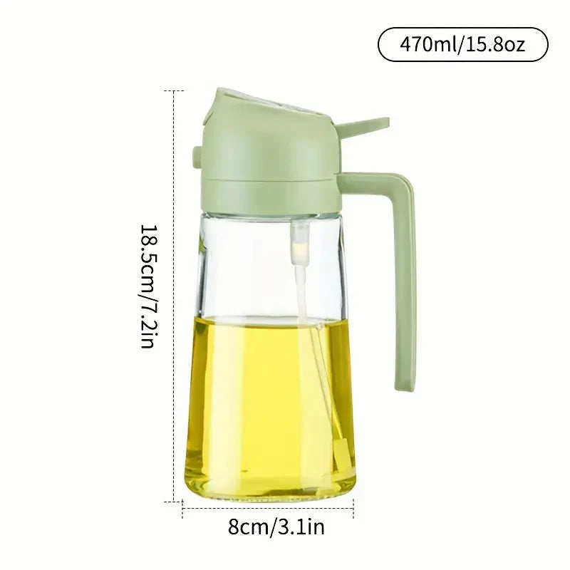 2-in-1 Glass Oil Dispenser and Sprayer