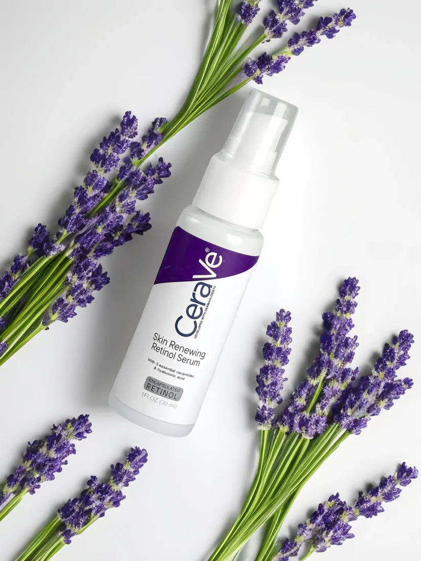 CERAVE 4-in-1 Skincare Kit | Cleanser, Night Cream, Retinol Serum & Sunscreen